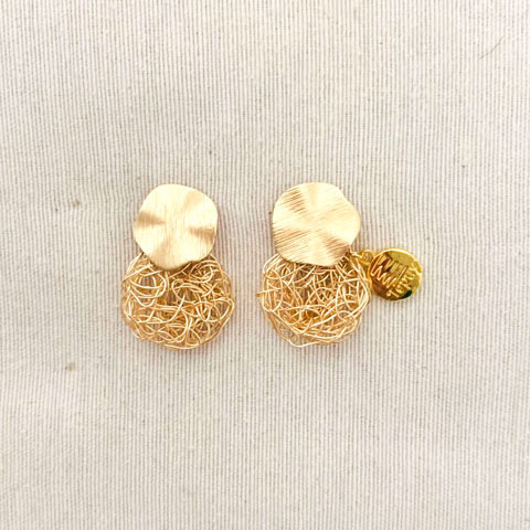 Nest 14k Gold Wire Laminated Earrings